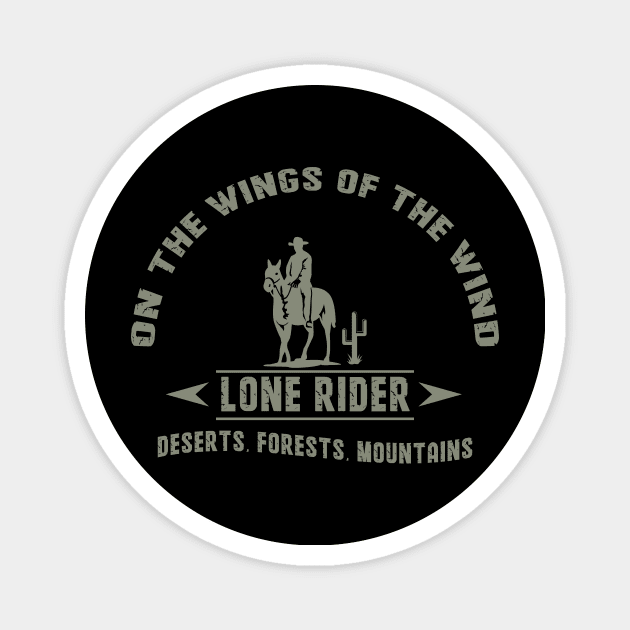 Lone Rider Magnet by mypointink